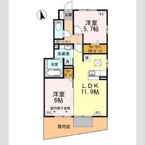 2LDK 間取り図