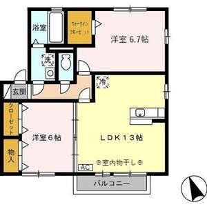 2LDK 間取り図