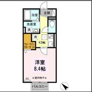 1K 間取り図