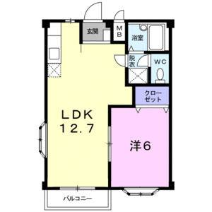 1LDK 間取り図
