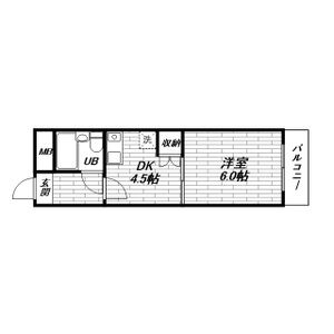 1DK 間取り図