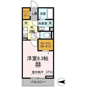 1K 間取り図