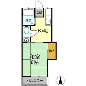 1K 間取り図