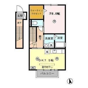 1DK 間取り図