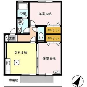 2DK 間取り図