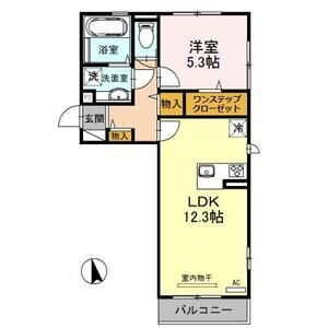 1LDK 間取り図