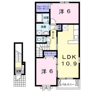 2LDK 間取り図