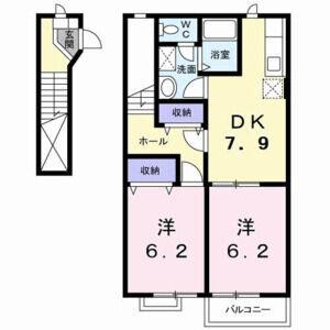 2DK 間取り図