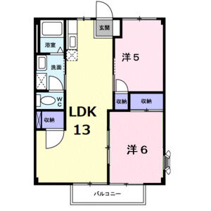 2LDK 間取り図
