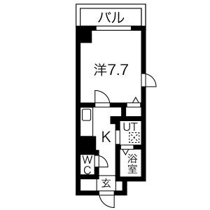 1K 間取り図