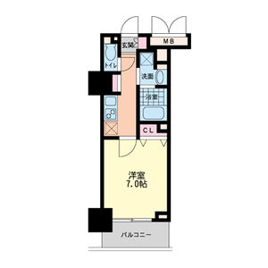 1K 間取り図