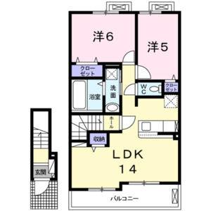 2LDK 間取り図