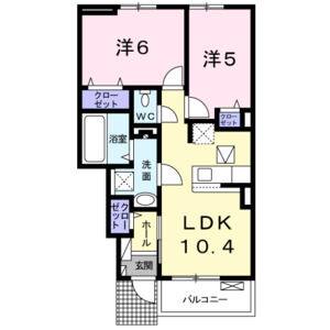 2LDK 間取り図