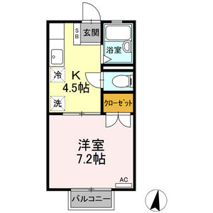 1K 間取り図