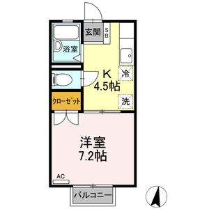1K 間取り図