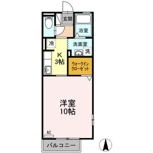 1K 間取り図