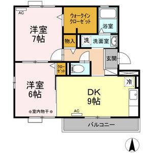 2DK 間取り図