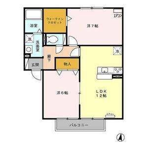 2LDK 間取り図
