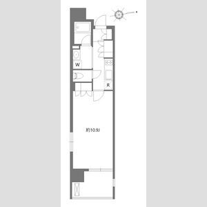 1K 間取り図