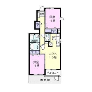 2LDK 間取り図