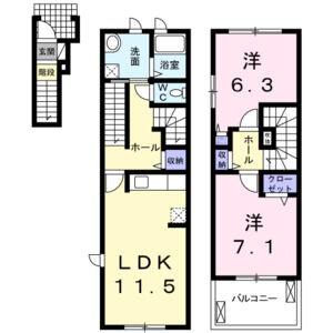 2LDK 間取り図