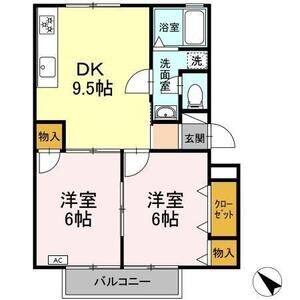 2DK 間取り図
