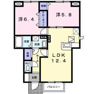 2LDK 間取り図