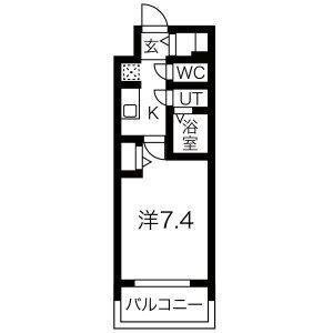 1K 間取り図