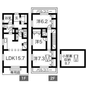 3LDK 間取り図