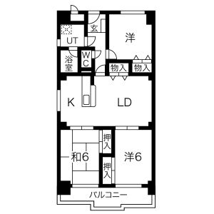 3LDK 間取り図