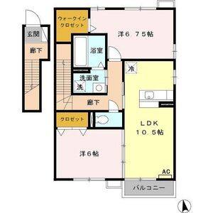 2LDK 間取り図