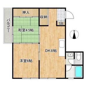2DK 間取り図