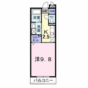 1K 間取り図