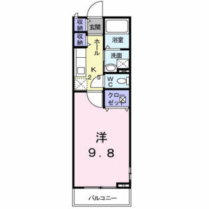 1K 間取り図