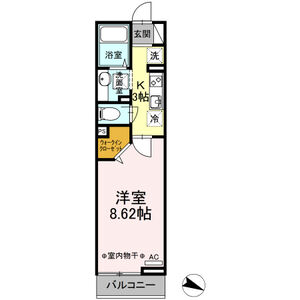1K 間取り図