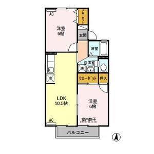 2LDK 間取り図
