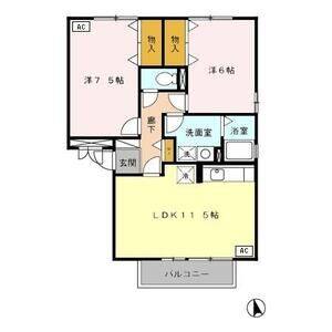 2LDK 間取り図