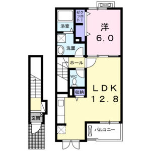 1LDK 間取り図