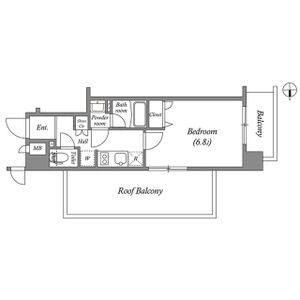 1K 間取り図