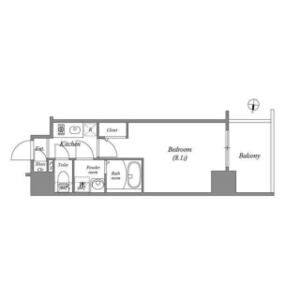 1K 間取り図