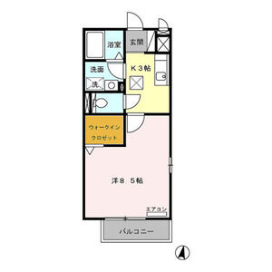 1K 間取り図
