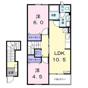 2LDK 間取り図