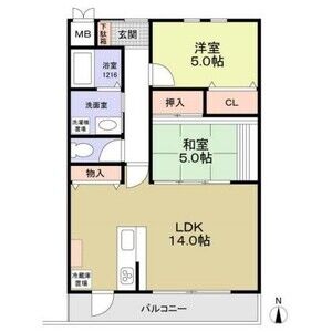 2LDK 間取り図