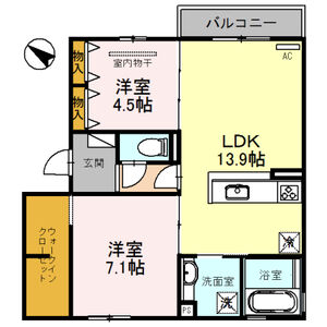 2LDK 間取り図