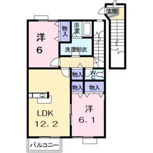 2LDK 間取り図
