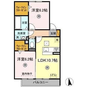 2LDK 間取り図