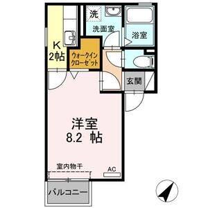 1K 間取り図