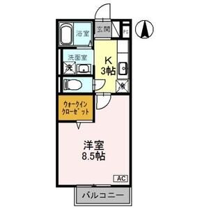 1K 間取り図