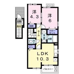 2LDK 間取り図