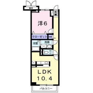 1LDK 間取り図